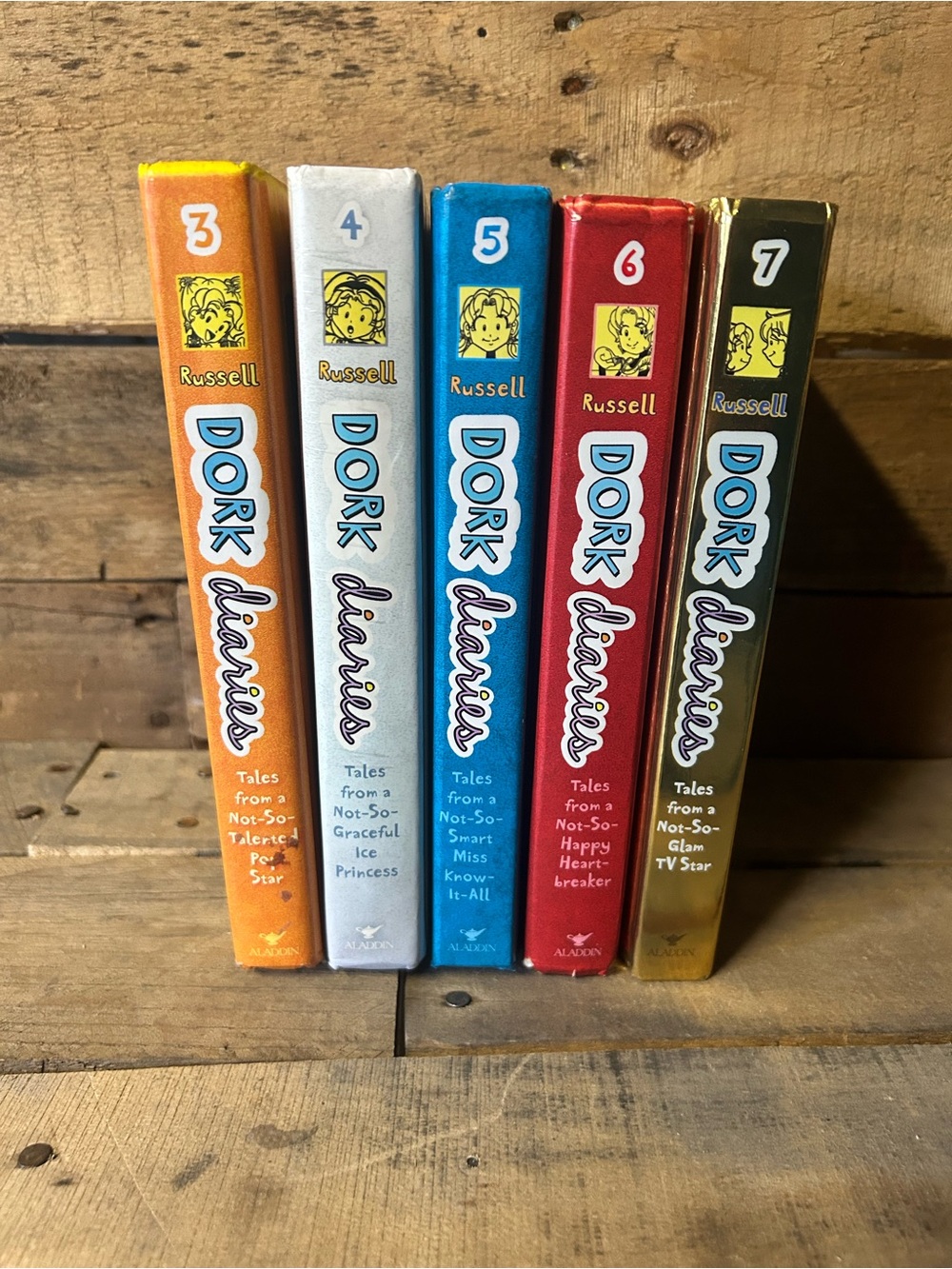 Dork Diaries Hardcover Set (Volumes 3-7) - Colorful Spines